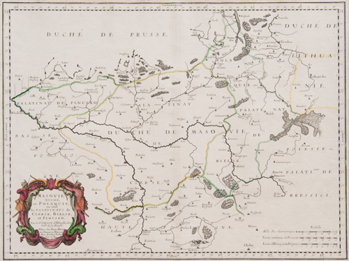 Partie de Lithuanie ou sont les Palantinats de Masovie Duché, et Polaquie; ou sont les Palatinats de Czersk, Bielsk, et Plocsko 1665